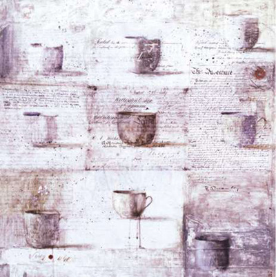 Екатерина Рожкова - Девять чашек, 1998, х., м., 71х71