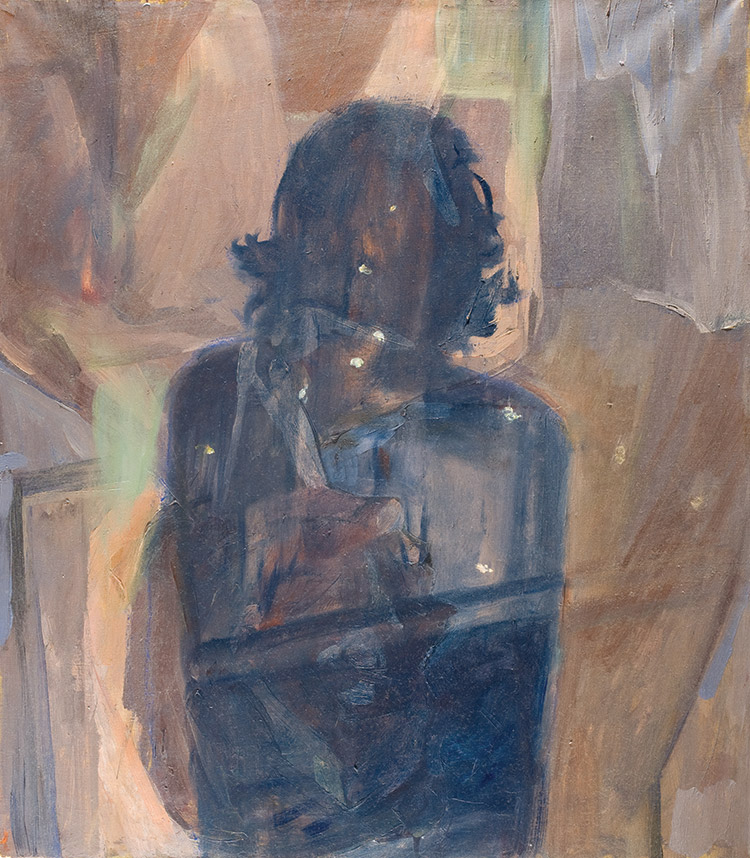 Дурень (Алексей ПЕТРОВ) - Автопортрет в ночном окне. 67х76, х.м., 2003