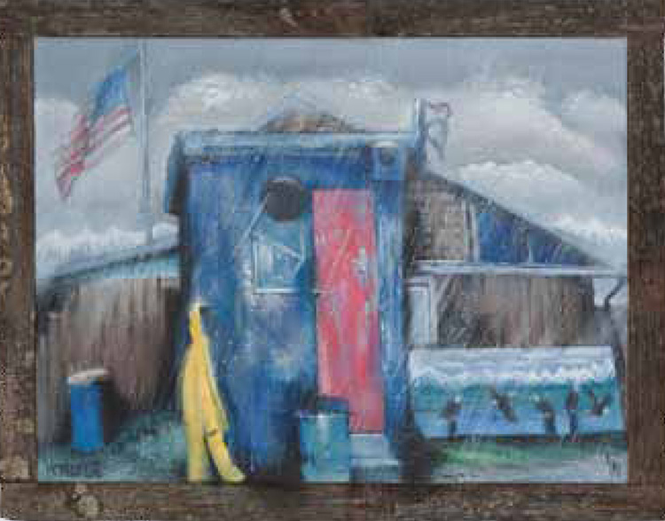 Алексей Бобрусов - Домик художника под дождем. 2011, х.,м., 60х70