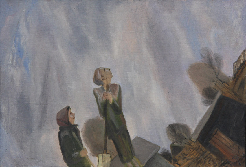 Ильяс УСМАНОВ - Журавли(хм,55х80,2006г)