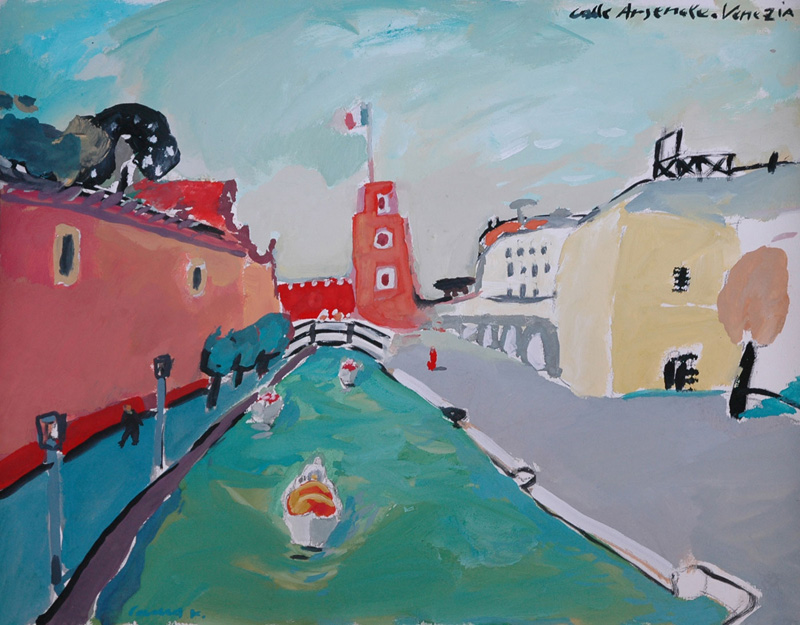 Александр КОСЕНКОВ - Венеция. Calle Arsenale. 2007, б.,гуашь, 50х65