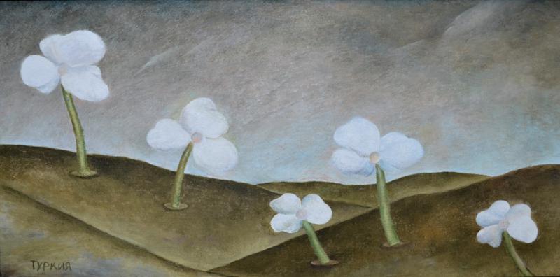 Наташа ТУРКИЯ - Зимние цветы. 2011, х.,м., 80,5x40,5