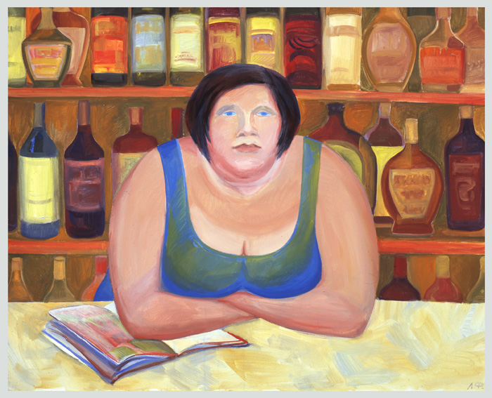 Любовь ФРИДМАН - В ларьке. 2010, холст, темпера, 80х100