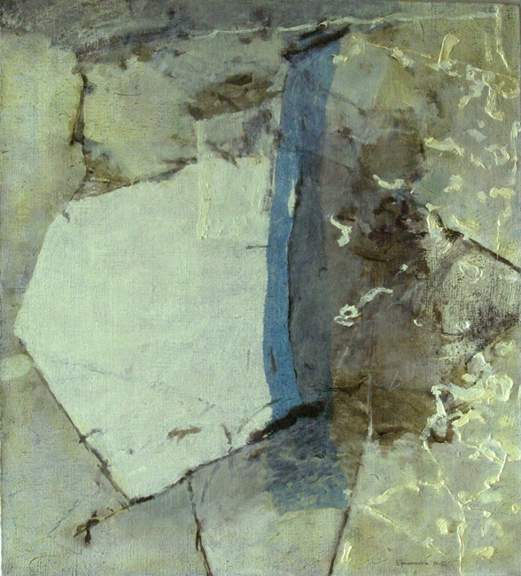 Сергей БРЮХАНОВ - Земля и краска 5. х.,м.,100х90, 2002 г.